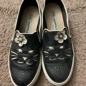 Karl Lagerfeld Paris Slip-On Cat Sneakers Size 6